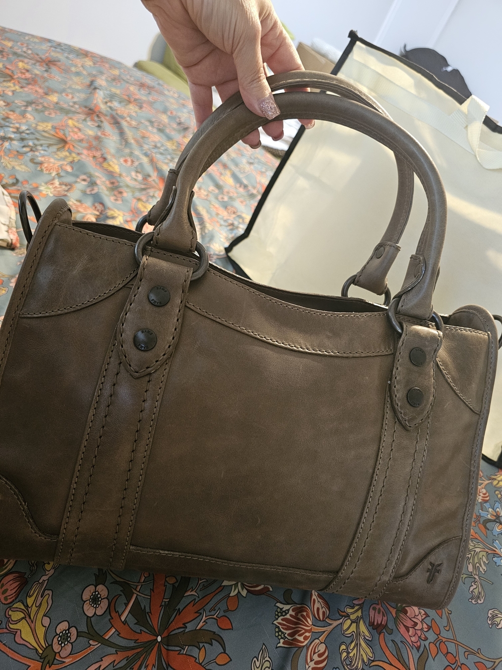 Frye Melissa Satchel Genuine Leather
